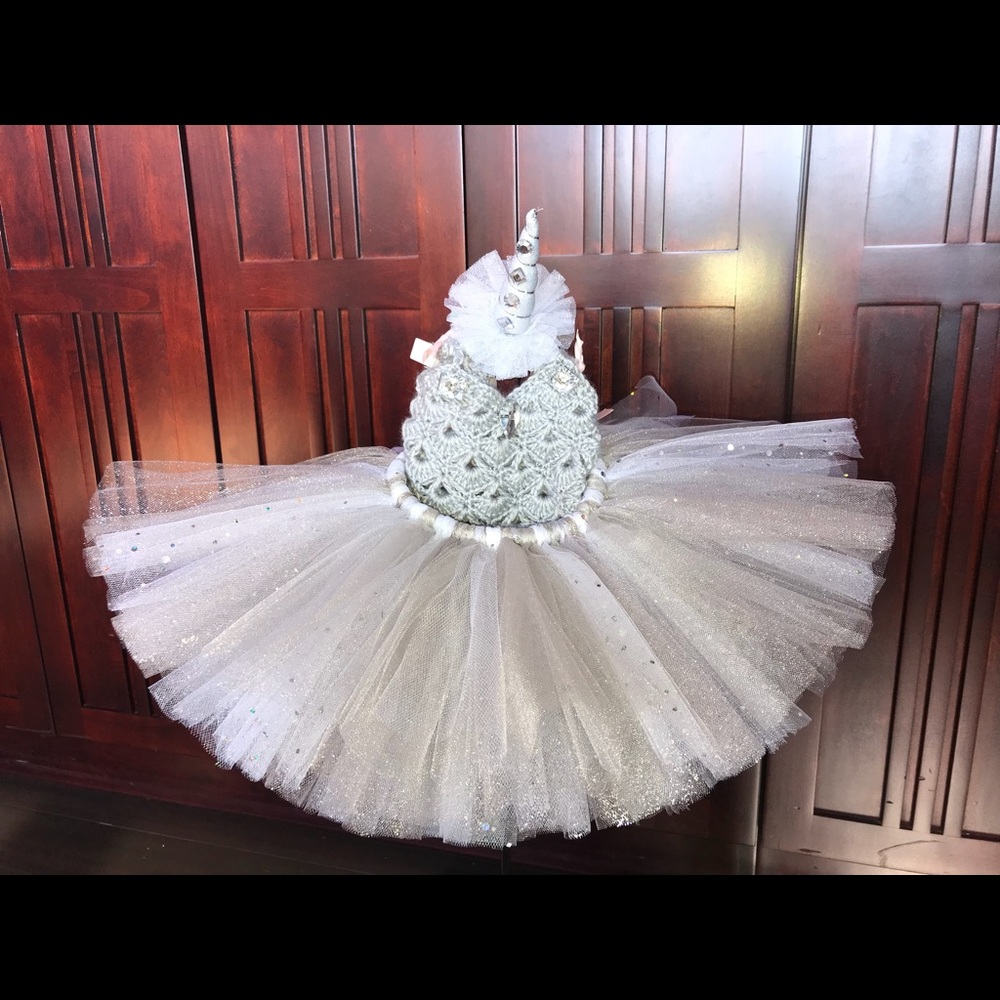 Gorgeous sliver unicorn costume